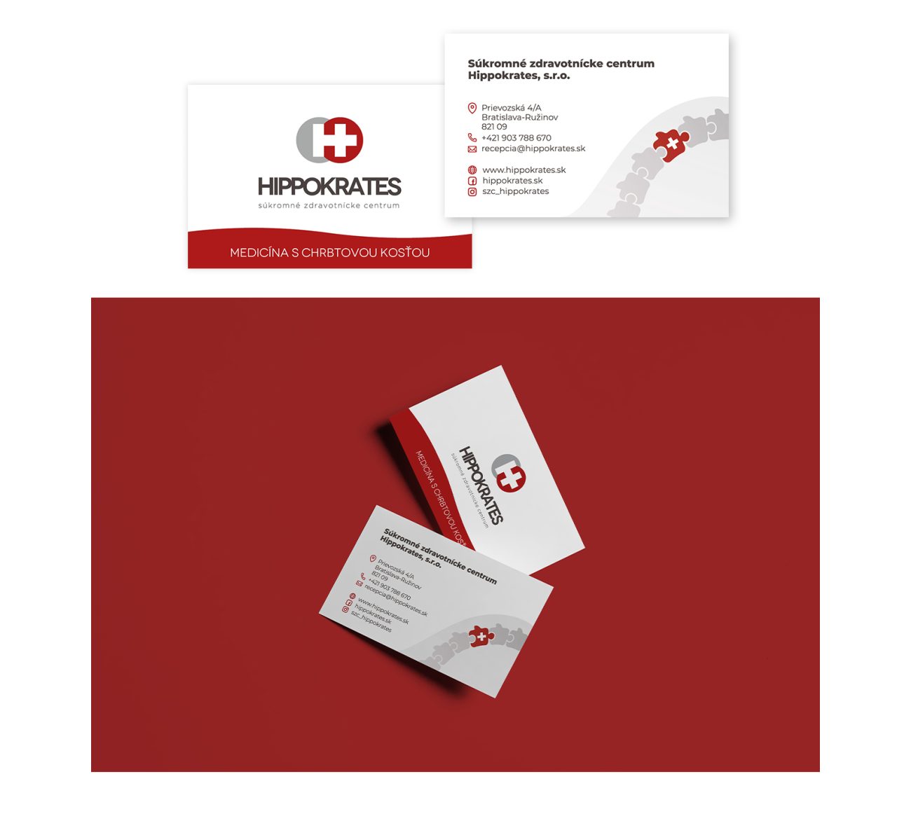 Tvorba vizitky pre Hippokrates