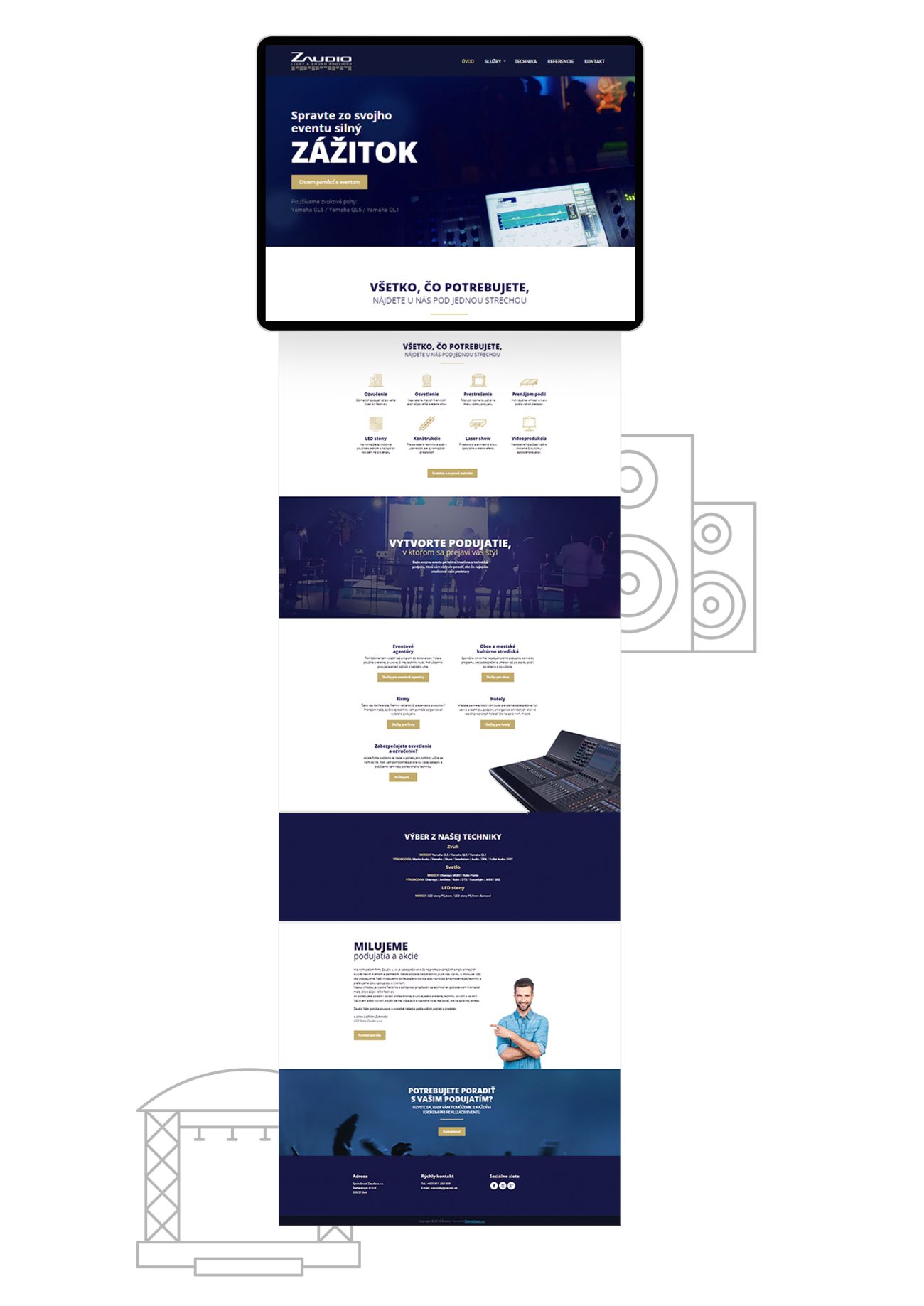 Tvorba webstránky zaudio.sk