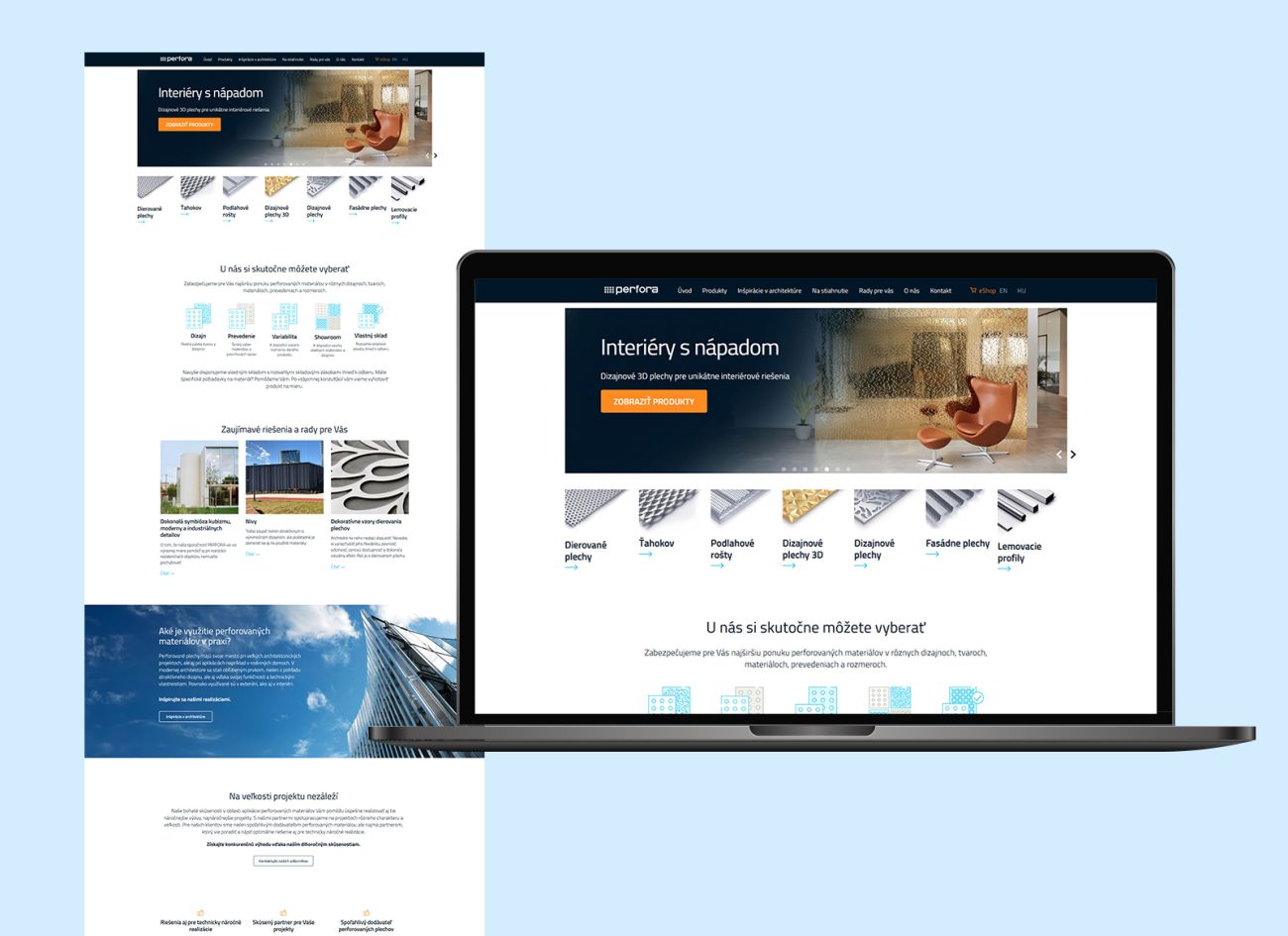 Tvorba webstránky perfora.sk