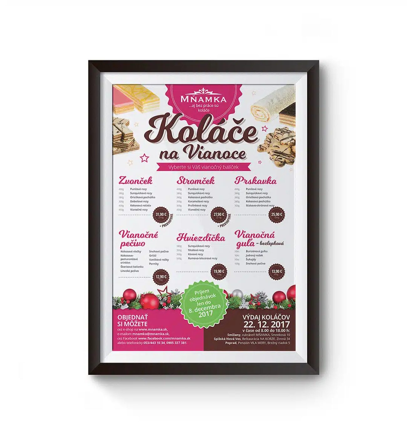 Tvorba plagátu pre cukrárenskú výrobňu Mňamka