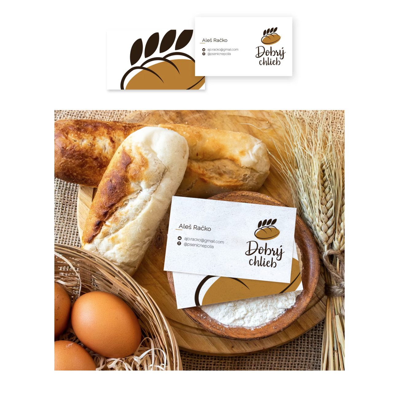 Tvorba vizitky pre Dobrý chlieb