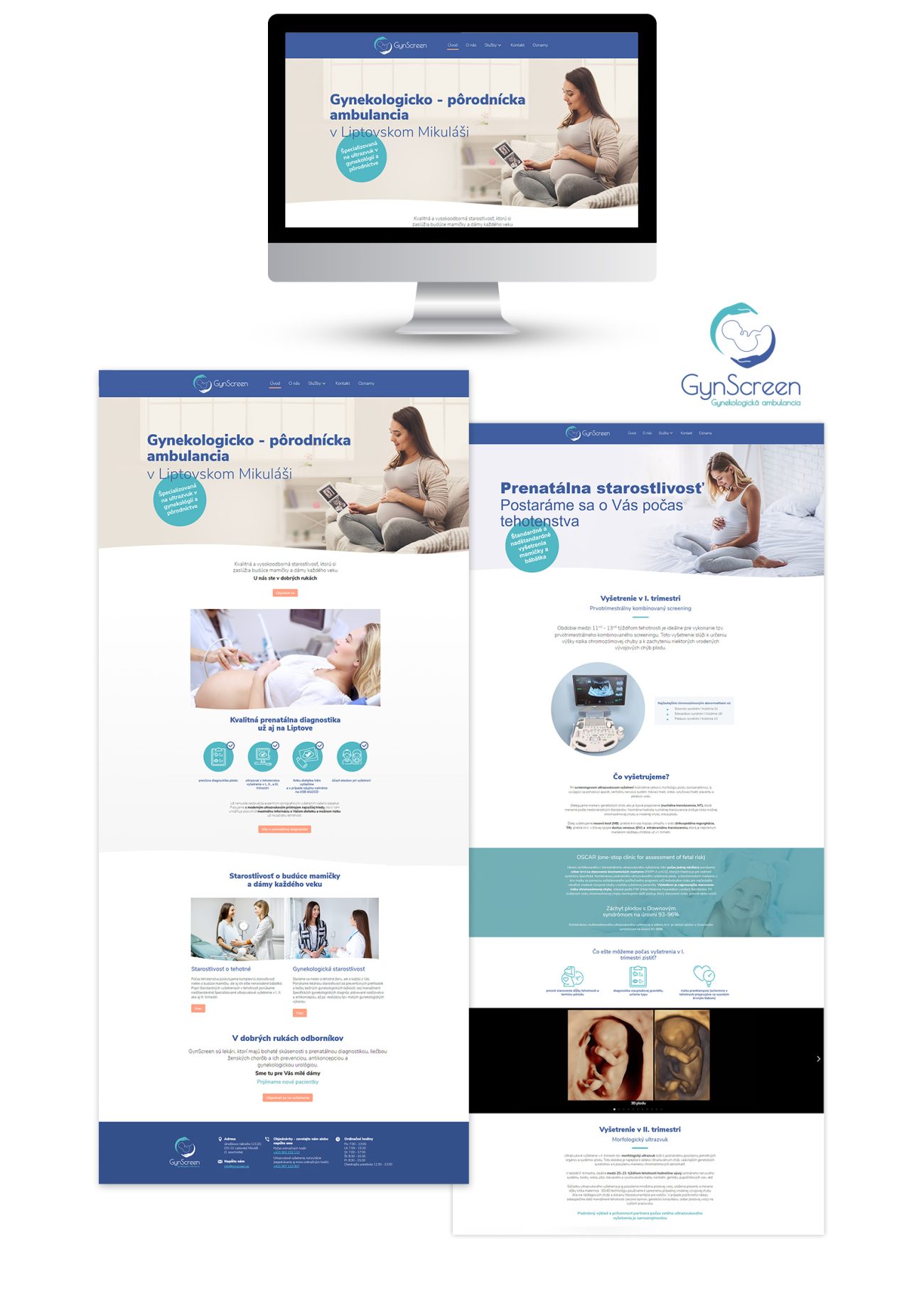 Tvorba webstránky gynscreen.sk