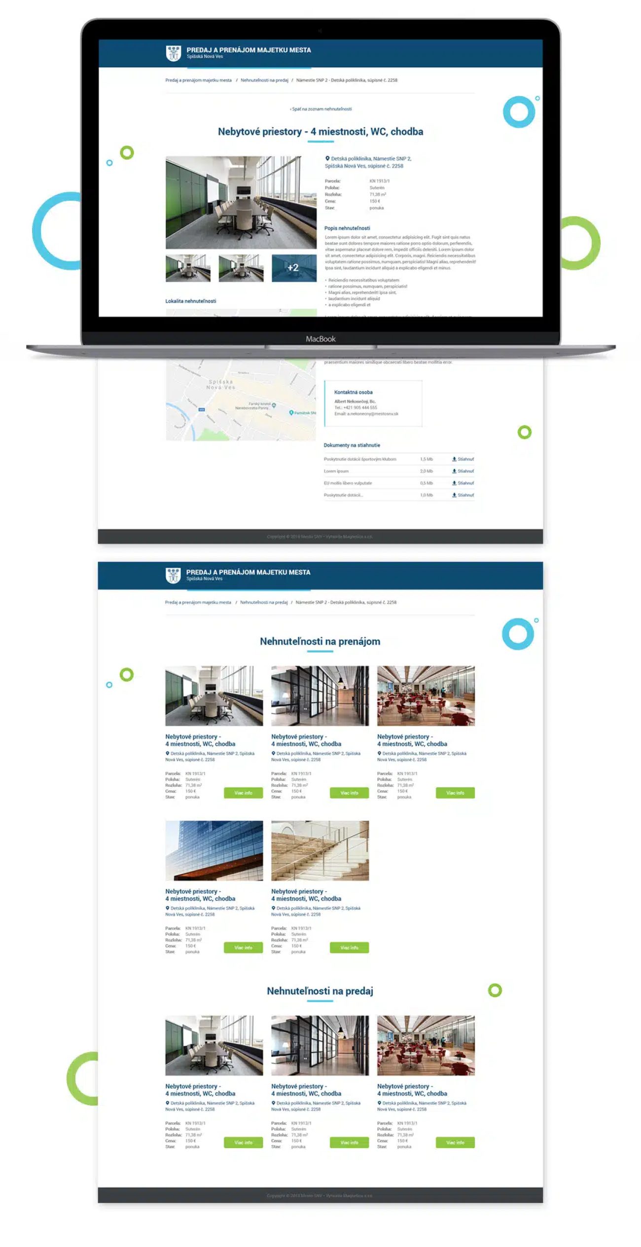 Tvorba webstránky spisskanovaves.eu/majetok