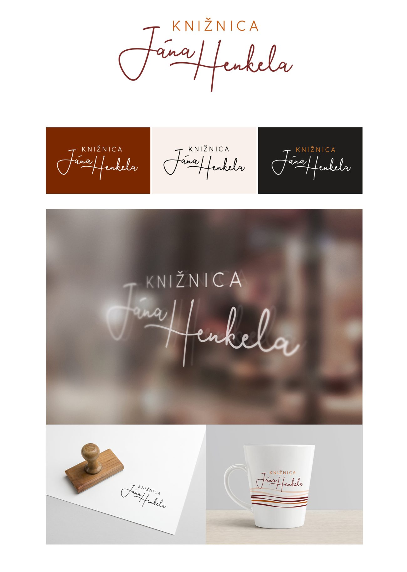 Ukážka aplikácie loga Knižnice Jána Henkela