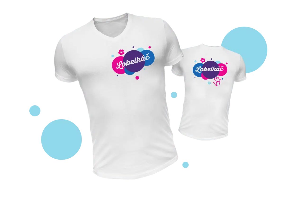 Grafický návrh potlače na tričká pre MŠ Lobelka
