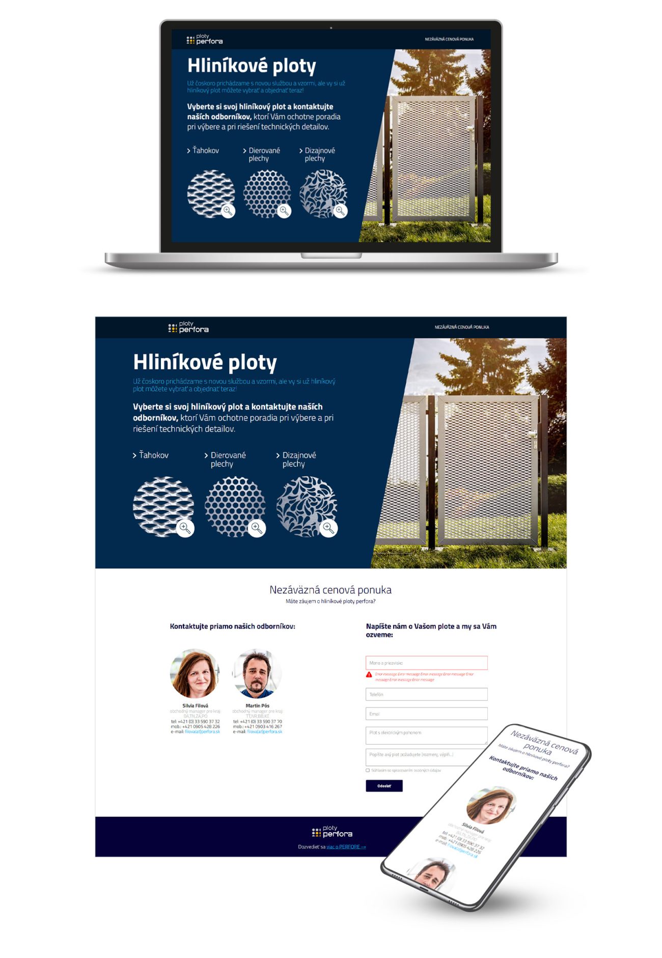 Tvorba webstránky a grafický dizajn pre Ploty Perfora