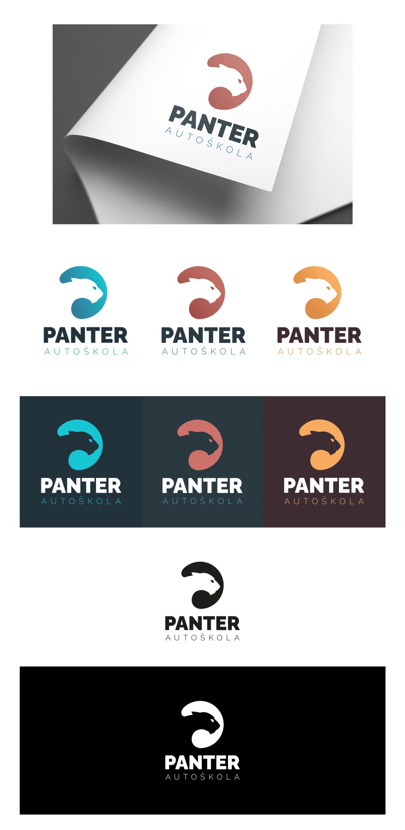 Ukážka aplikácie loga Autoškola Panter