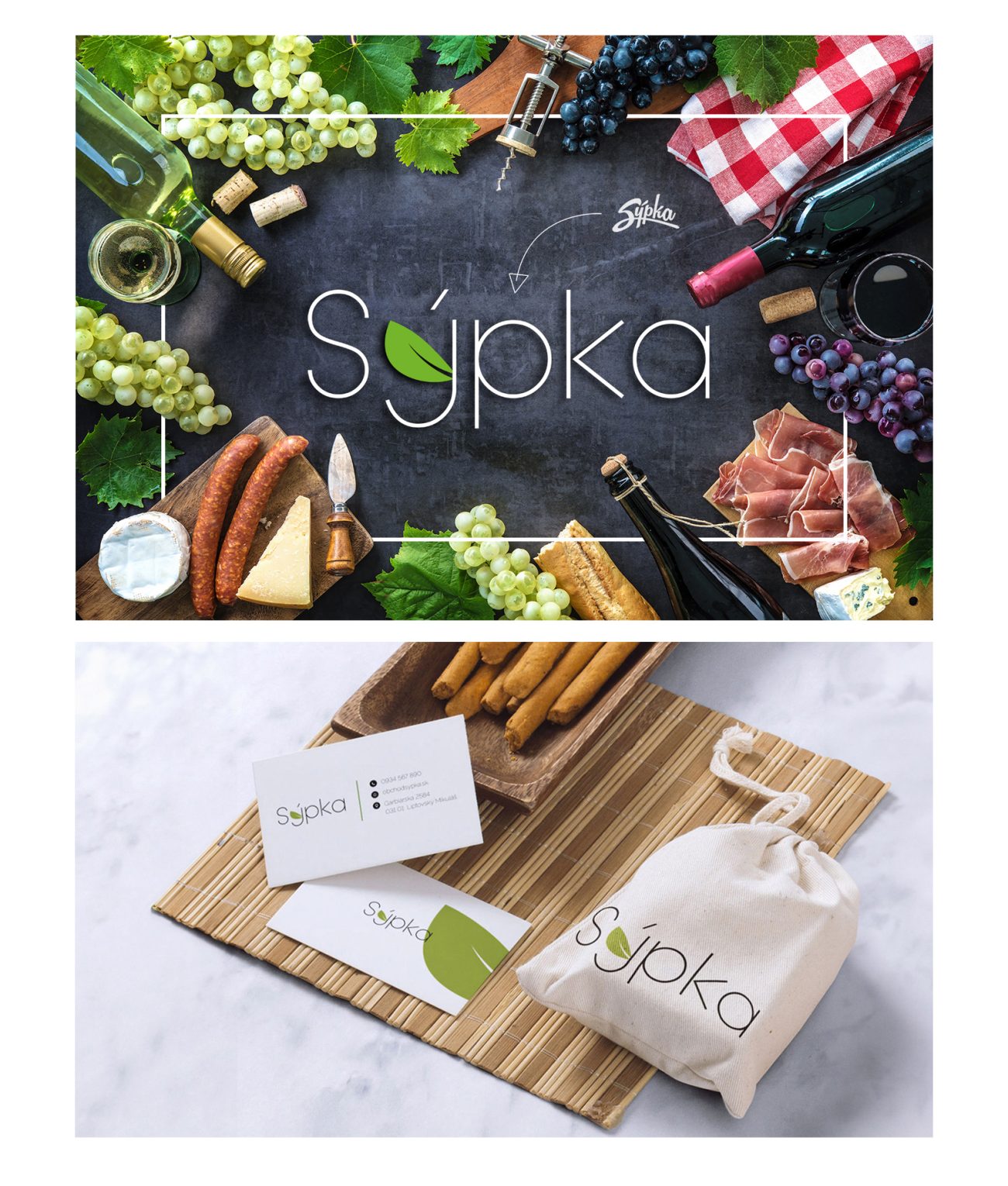 Ukážka aplikácie loga Sýpka