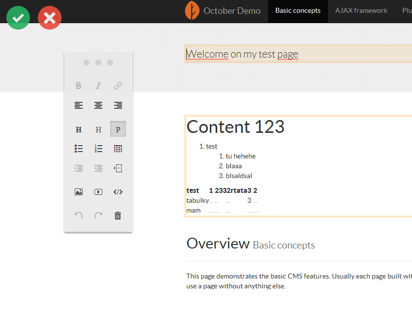 Tvorba webstránky na mieru na redakčnom systéme OctoberCMS 