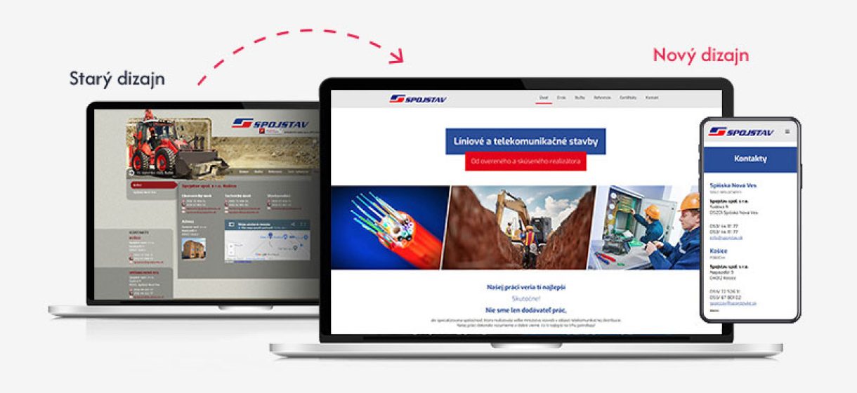 Porovnanie funkčnosti a kvality UX dizajnu medzi starým webom a novým webom