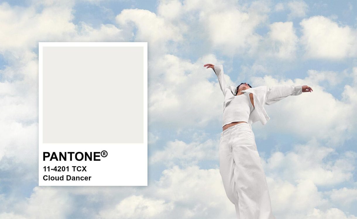 Ukážka farby roka 2026 PANTONE 11-4201 - Cloud Dancer