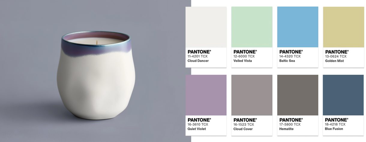 Ukážka použitia farby roka 2026 PANTONE 11-4201 - Cloud Dancer vo farebnej palete Light & Shadow