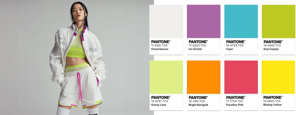 Ukážka použitia farby roka 2026 PANTONE 11-4201 - Cloud Dancer vo farebnej palete Tropic Nonatilities