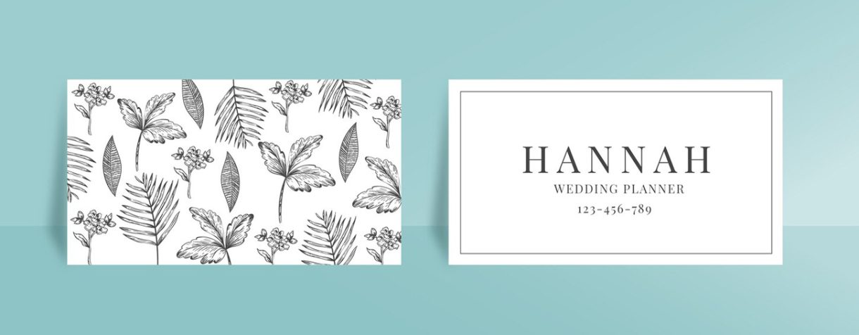 Ukážka použitia farby roka 2026 PANTONE 11-4201 - Cloud Dancer na vizitkách