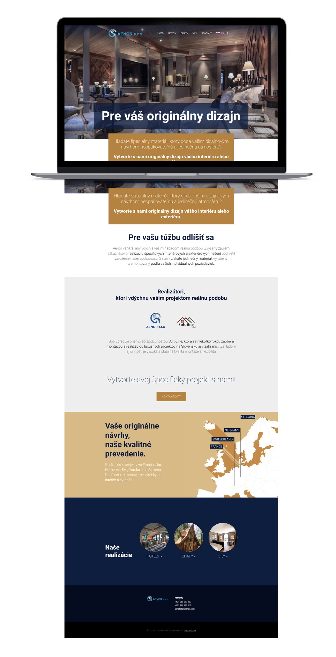 Tvorba webstránky aenor.sk