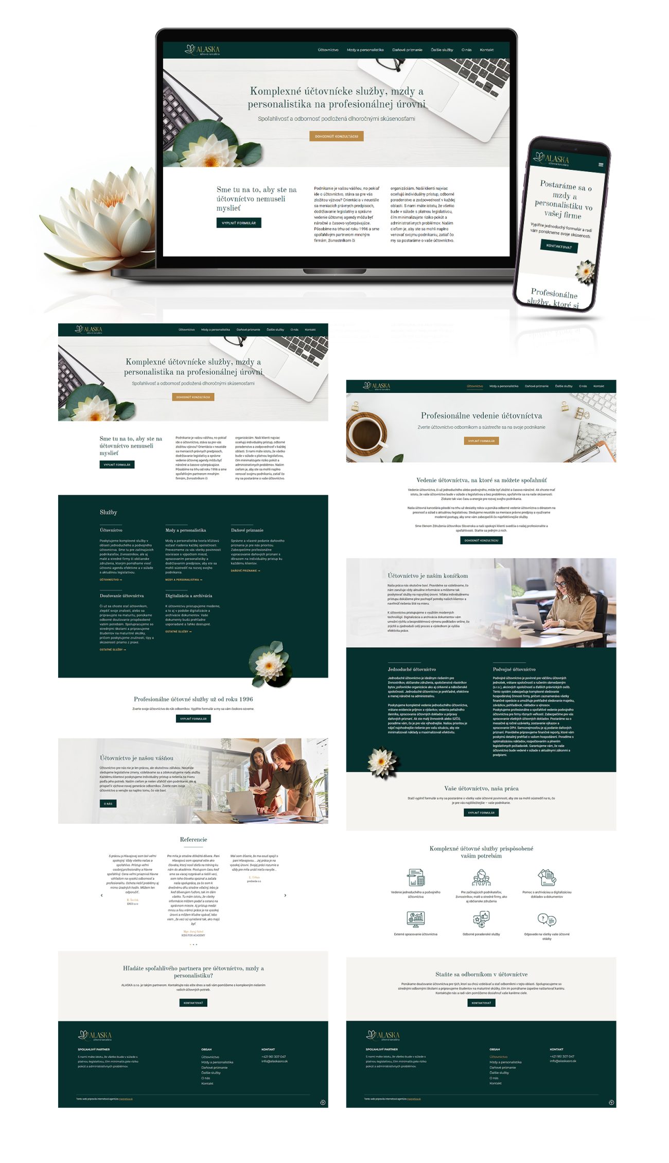 Tvorba webstránky pre účtovnú kanceláriu Alaska s.r.o