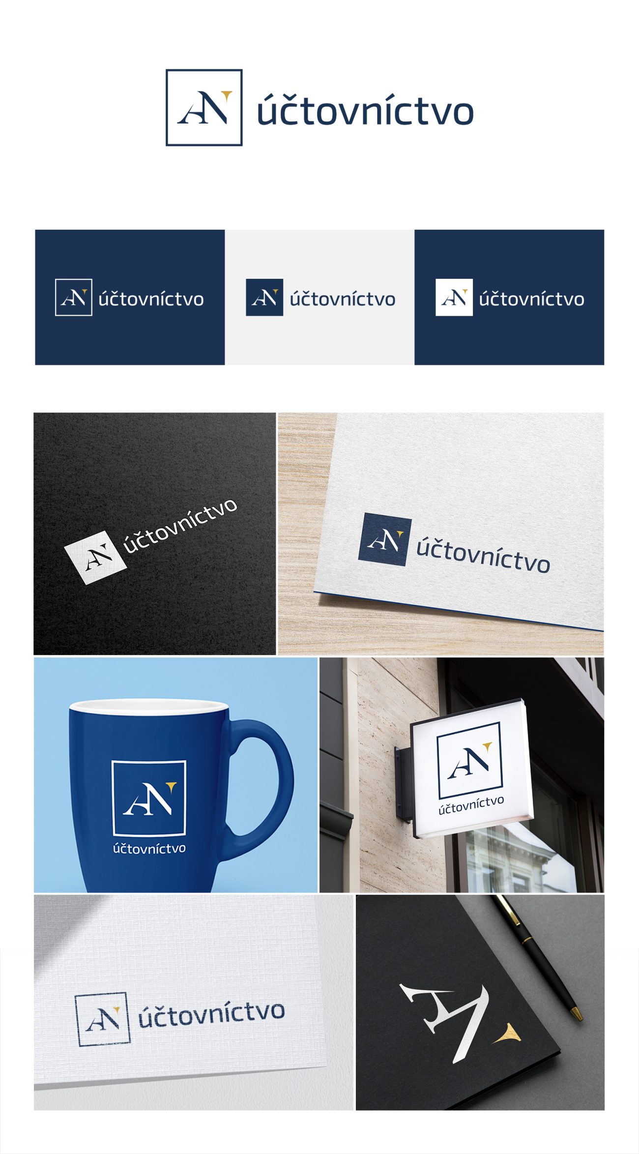 Ukážka aplikácie loga AN Účtovníctvo