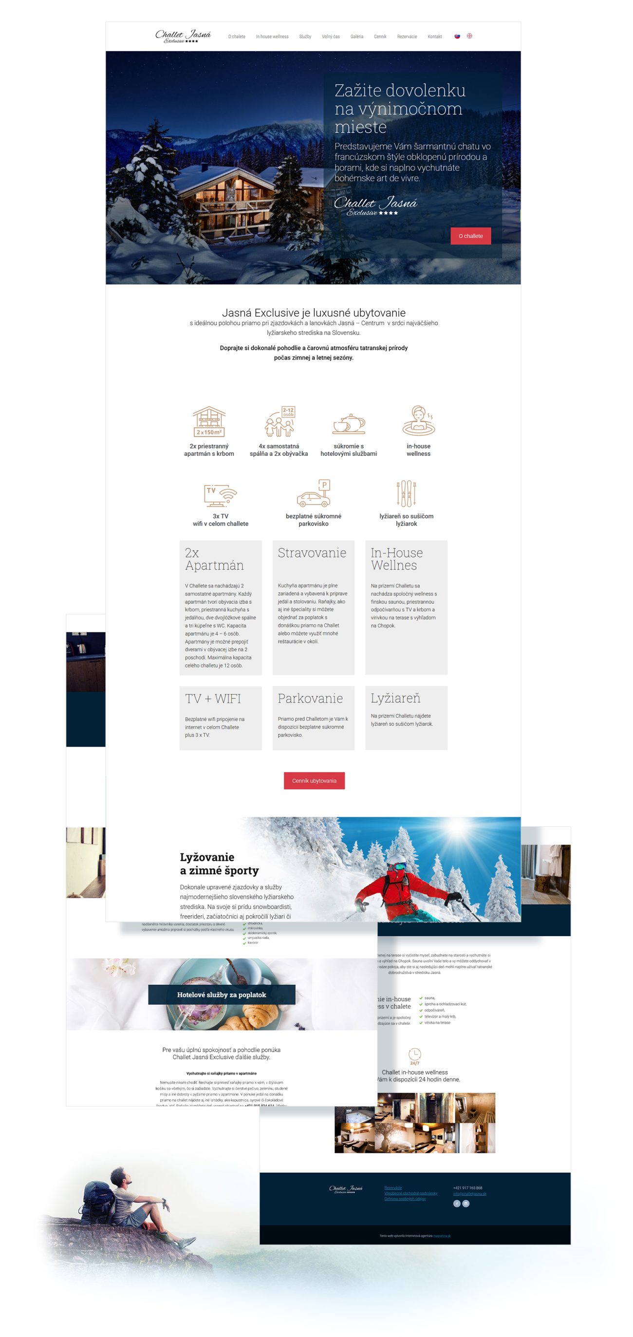 Tvorba webstránky  challetjasna.sk