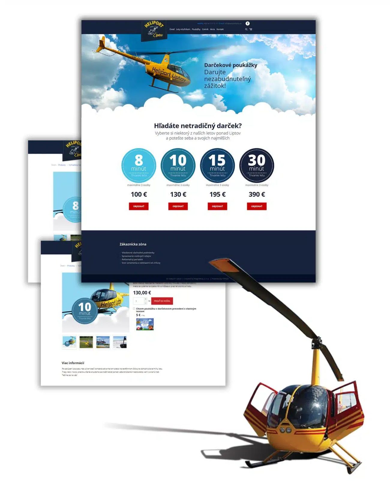 Tvorba eshopu na mieru eshop.heliportliptov.sk