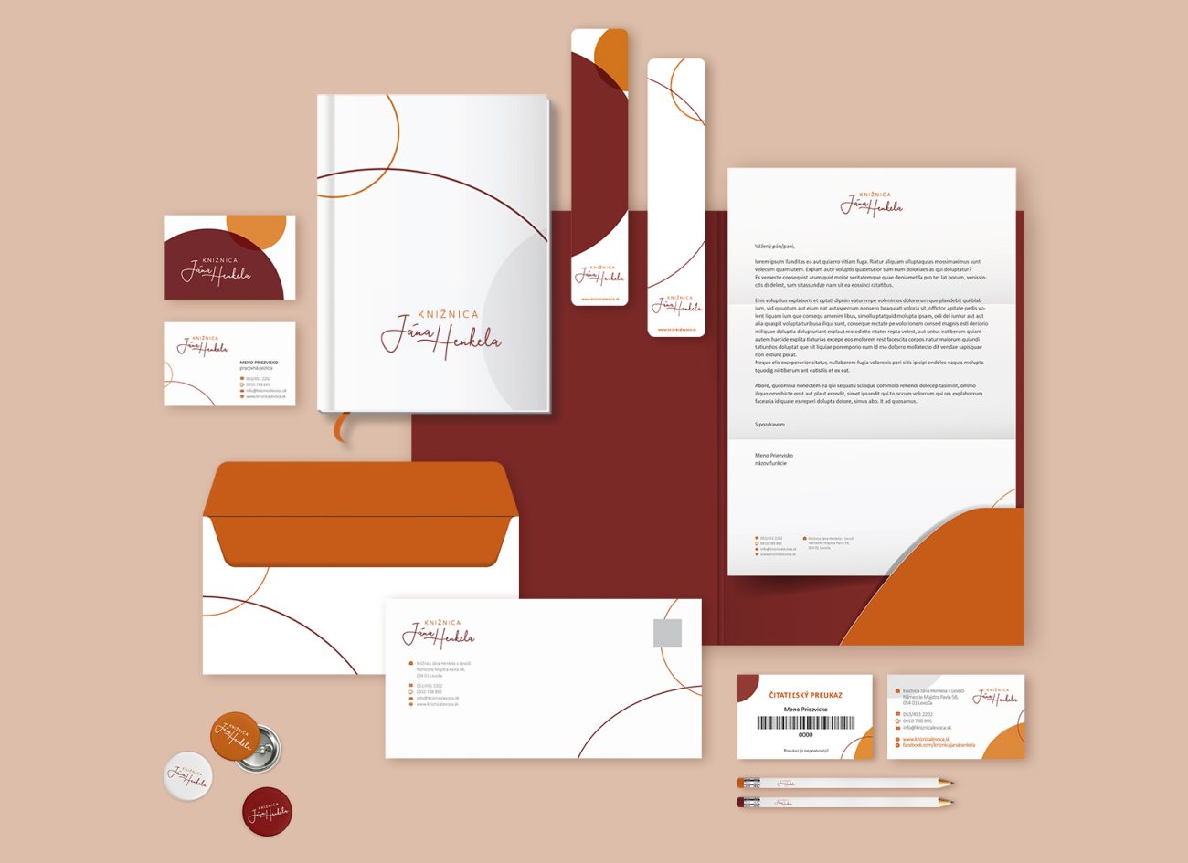 Knižnica Jána Henkela - branding