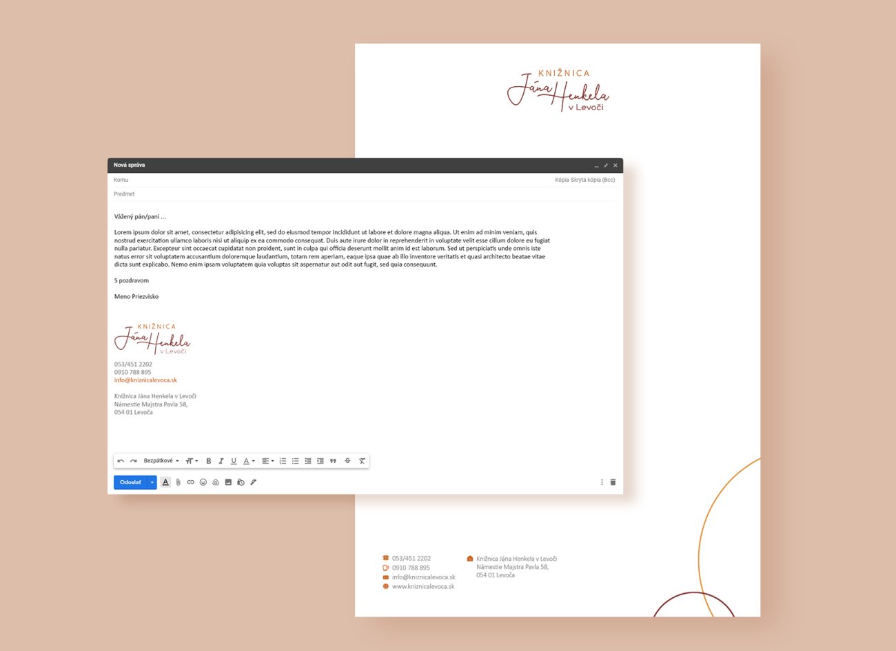 Knižnica Jána Henkela - emailový podpis