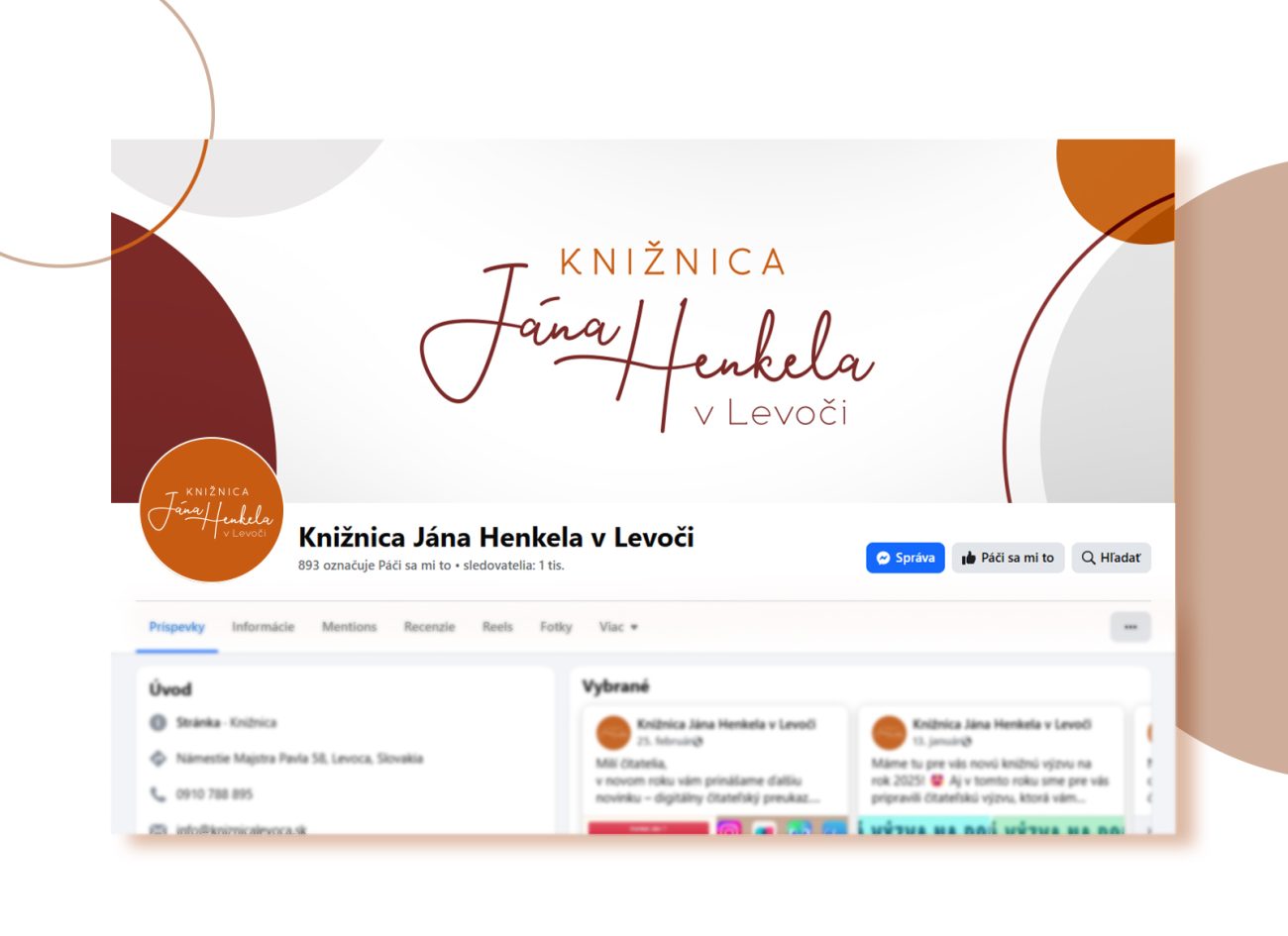 Knižnica Jána Henkela - profiová fotografia na facebook