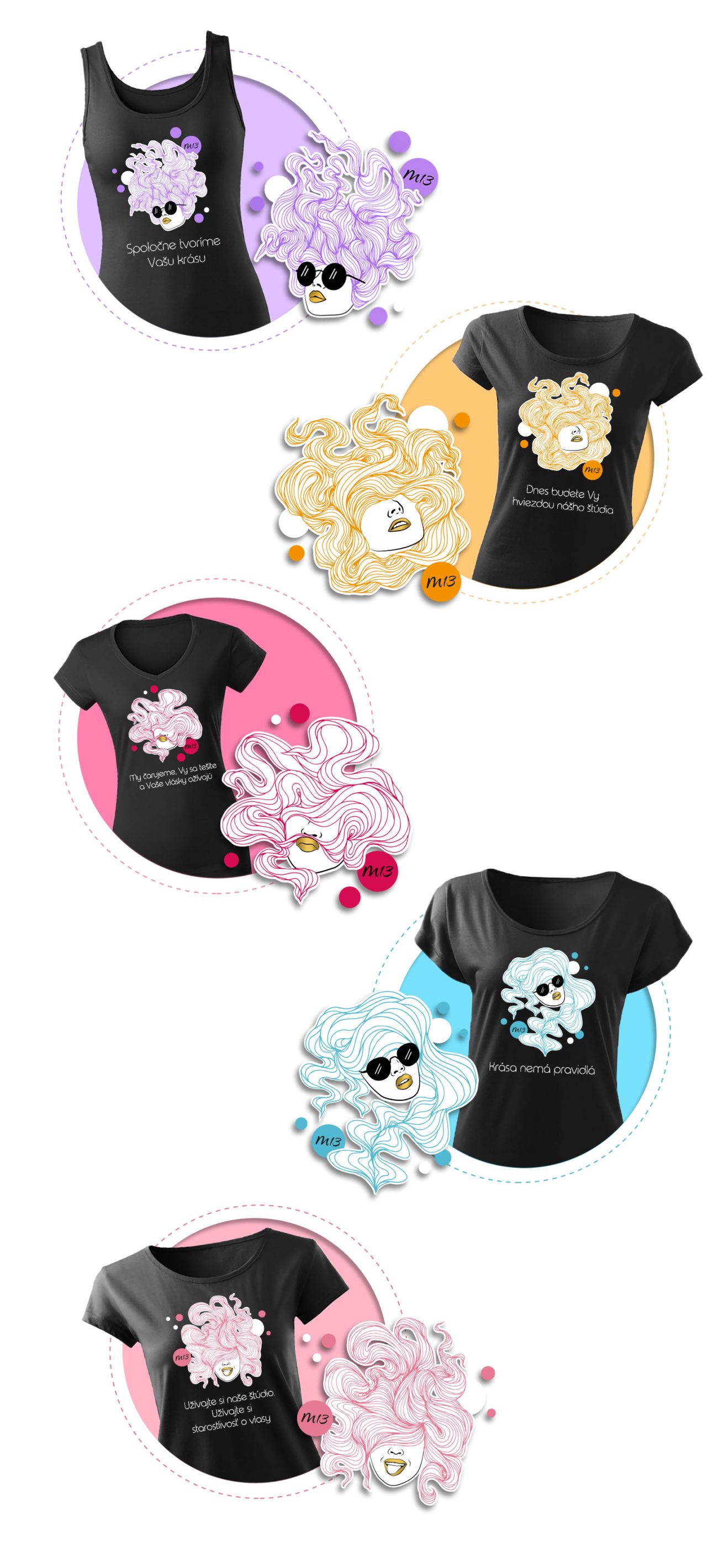 Tvorba grafiky pre potlač na tričká pre štúdio M13