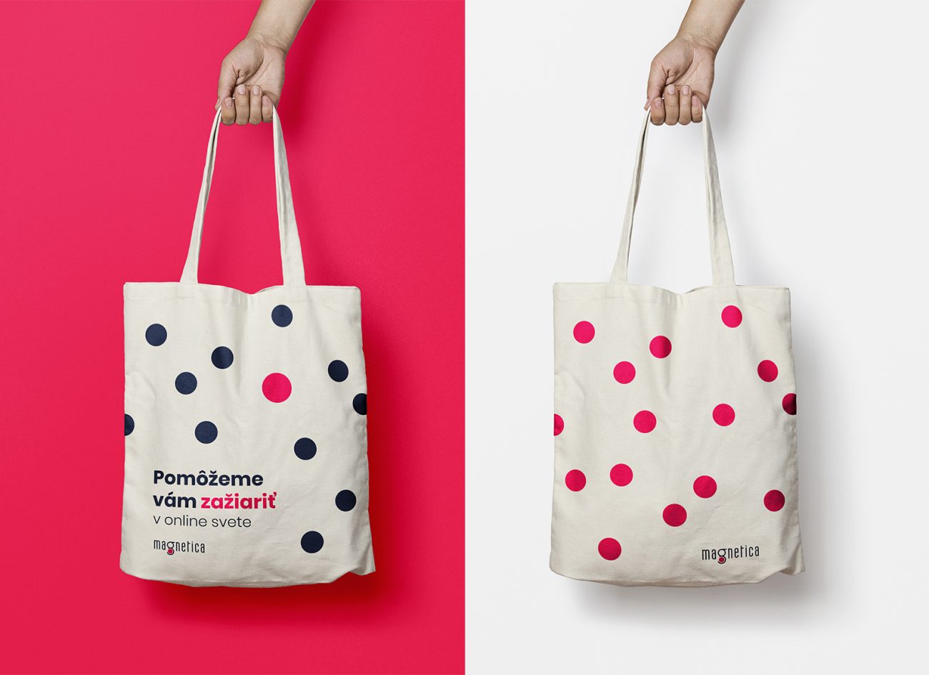 Taška s guličkami a logom magnetica