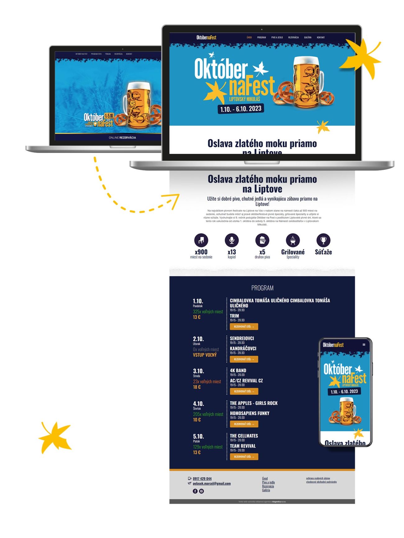 Tvorba webstránky na mieru pre rezervácie stolov na najväčší pivný festival na Liptove