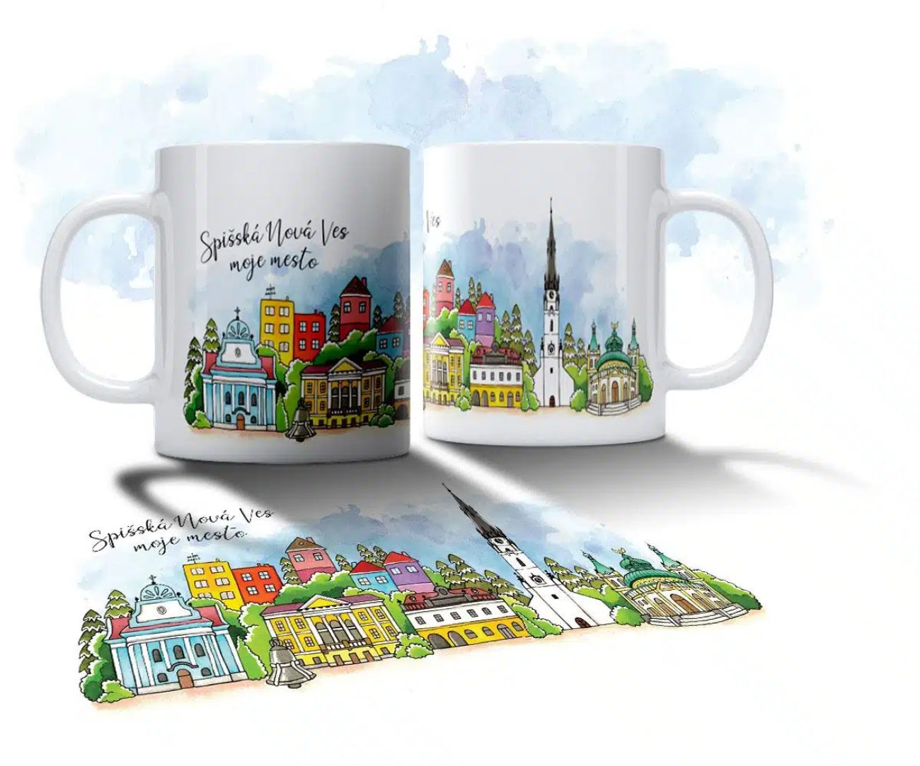 Tvorba grafiky pre hrnčeky pre mesto Spišská Nová Ves