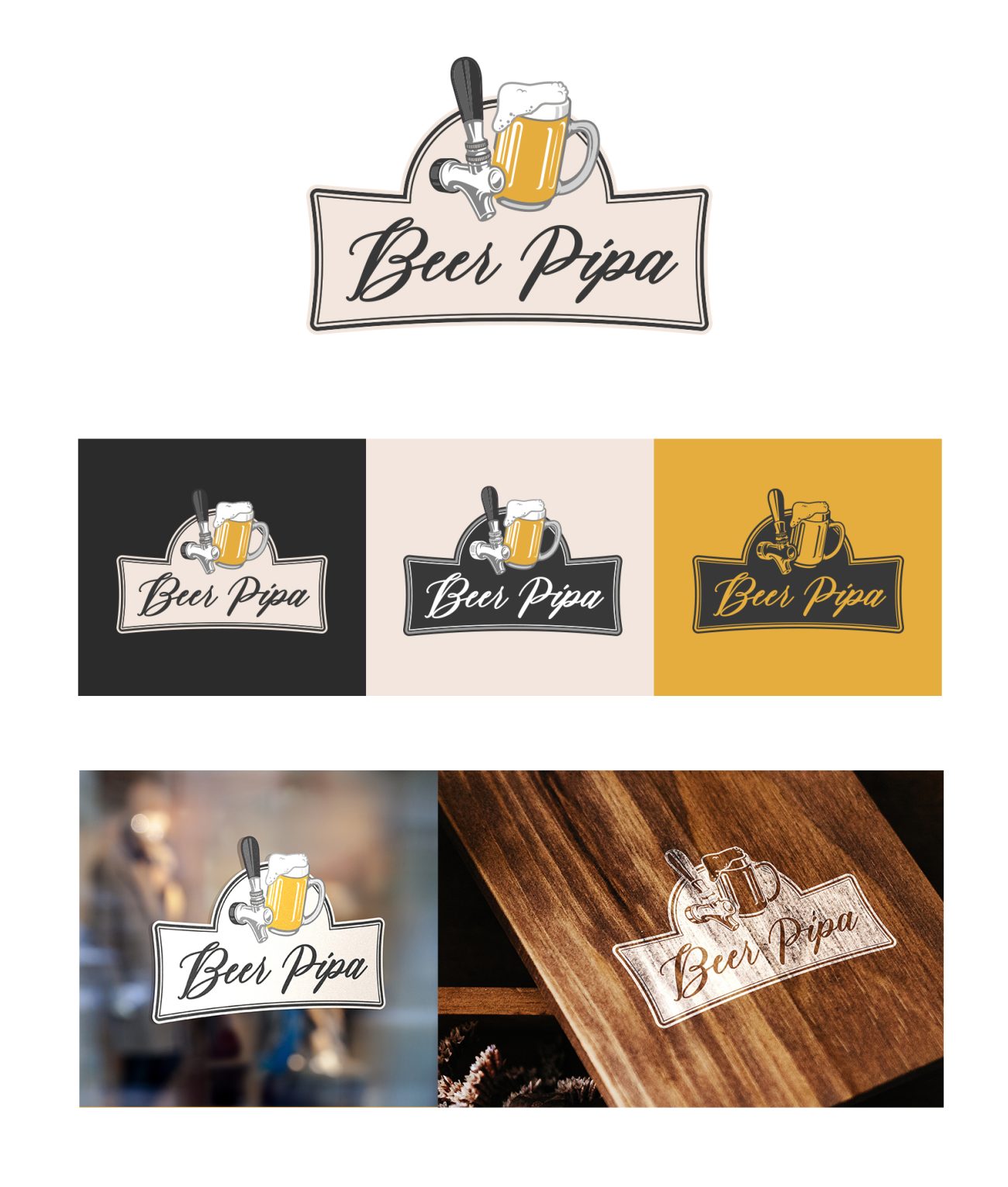 Ukážka aplikácie loga Beer Pípa