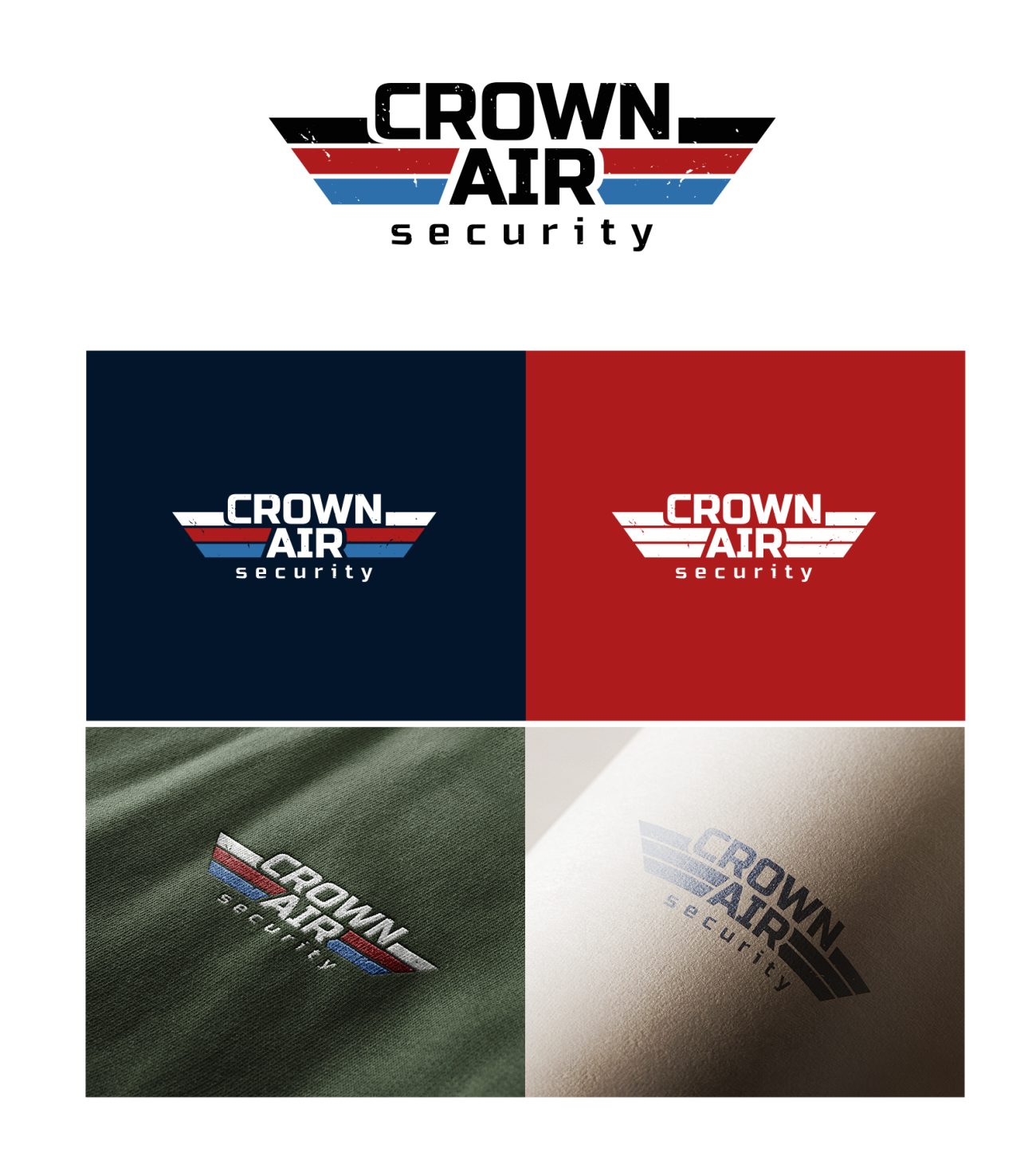 Ukážka aplikácie loga Crown Air