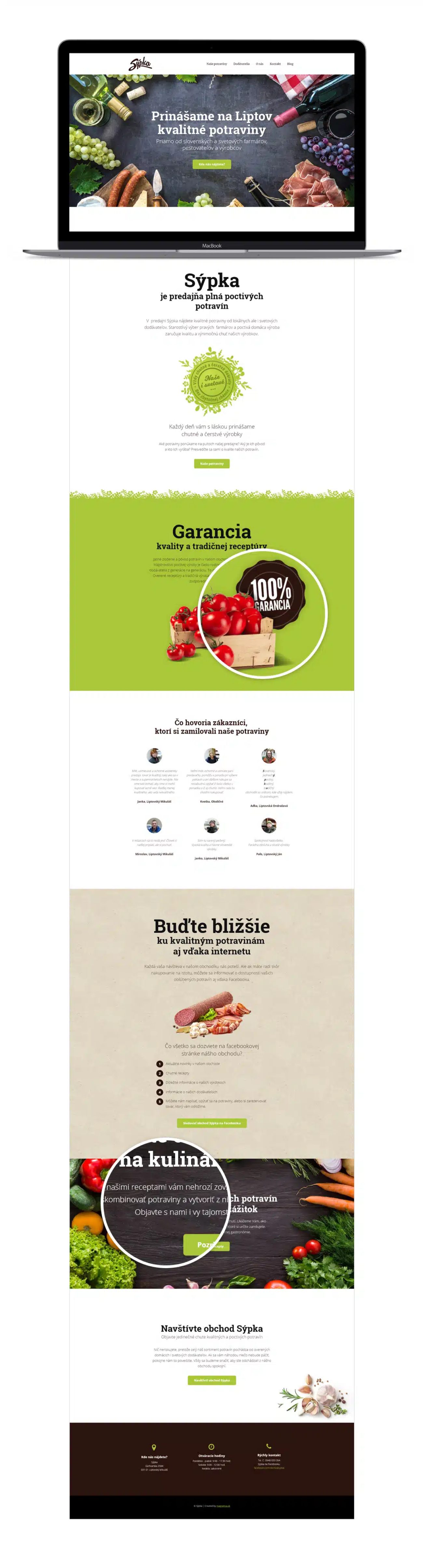 Tvorba webstránky obchodsypka.sk