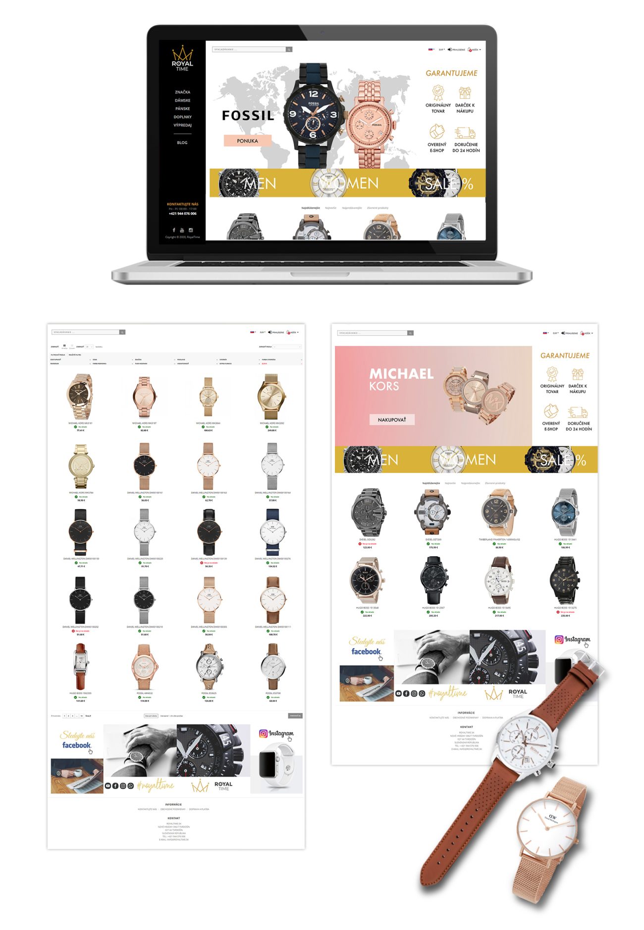 Tvorba eshopu na mieru royaltime.sk