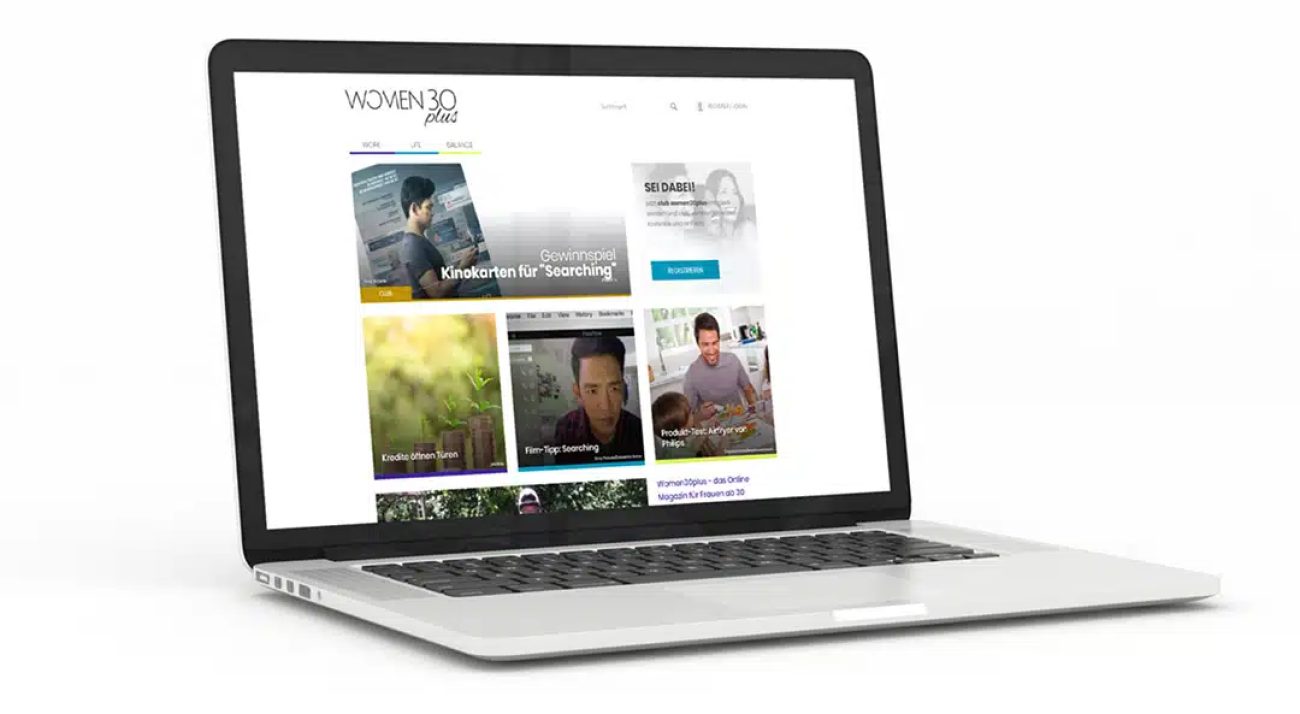 Tvorba webstránky women30plus.at