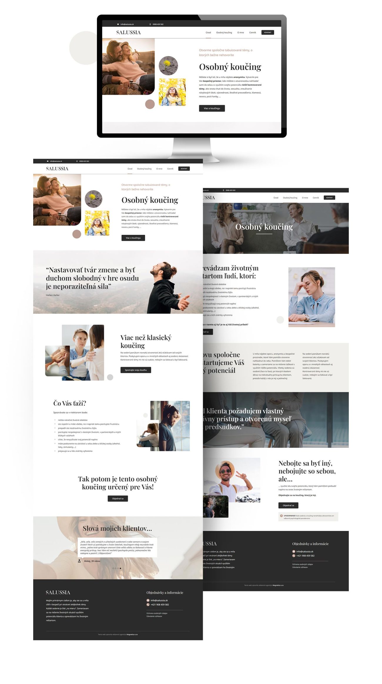 Tvorba webstránky a grafický dizajn pre Salussia