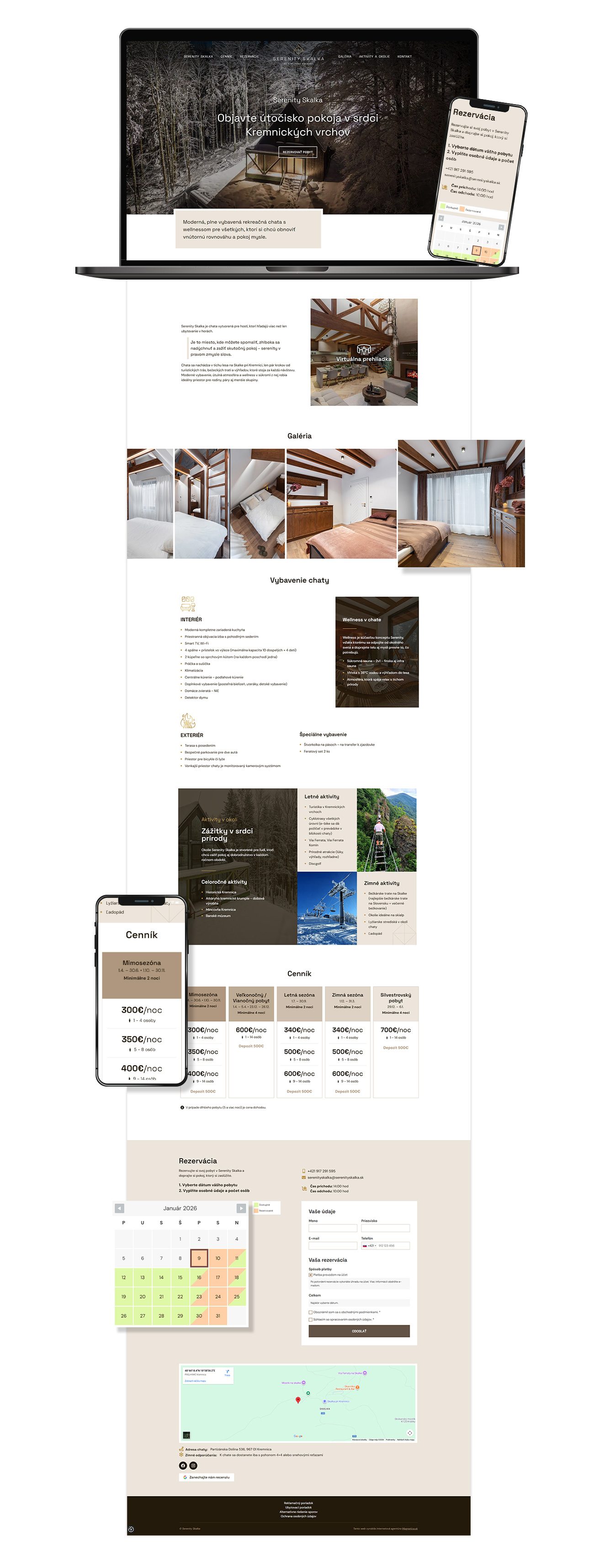 Tvorba webstránky serenityskalka.sk