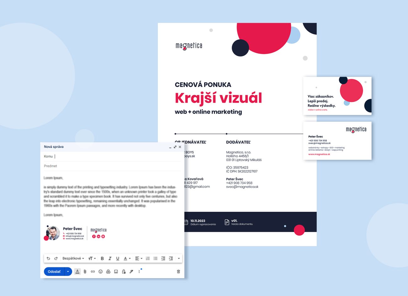 tlačoviny a emailový podpis magnetica.sk
