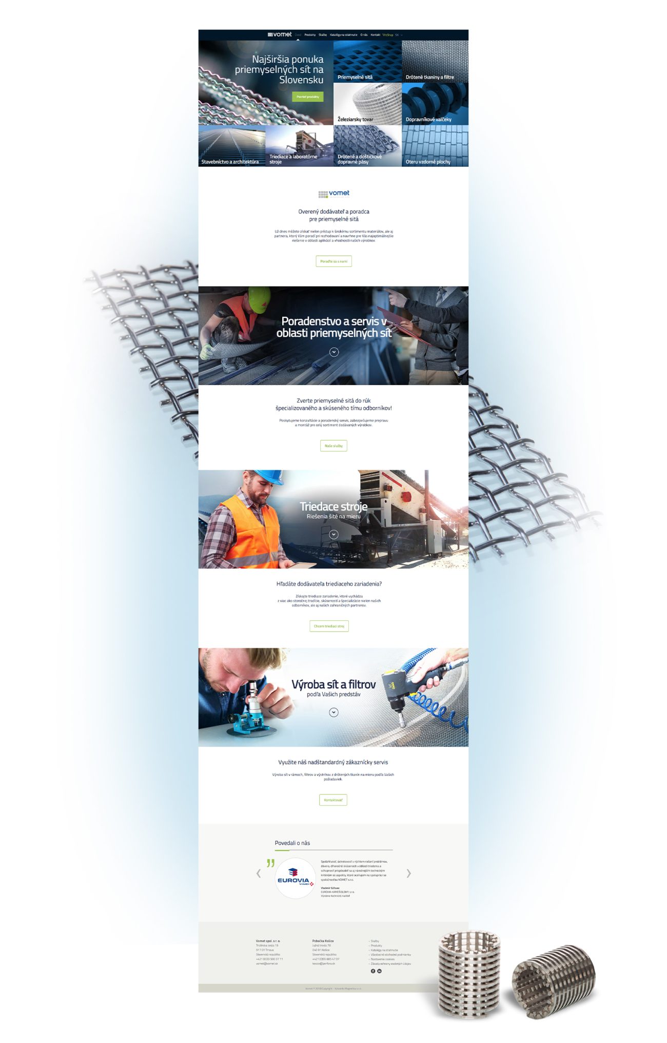 Tvorba webstránky vomet.sk