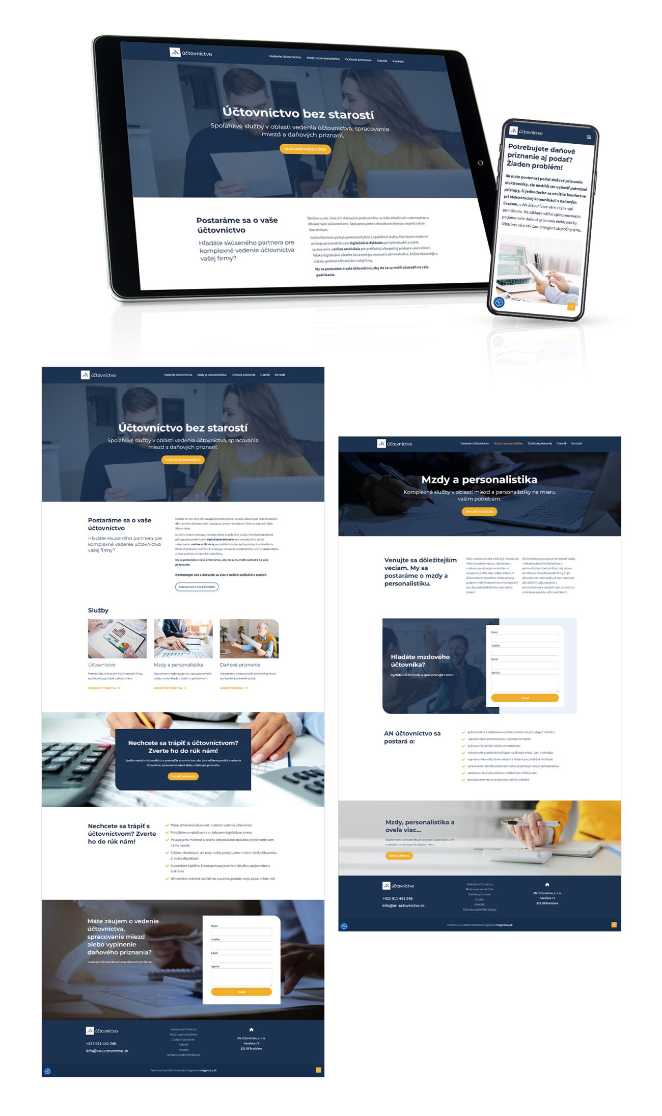 Tvorba webstránky a grafický dizajn pre AN účtovníctvo