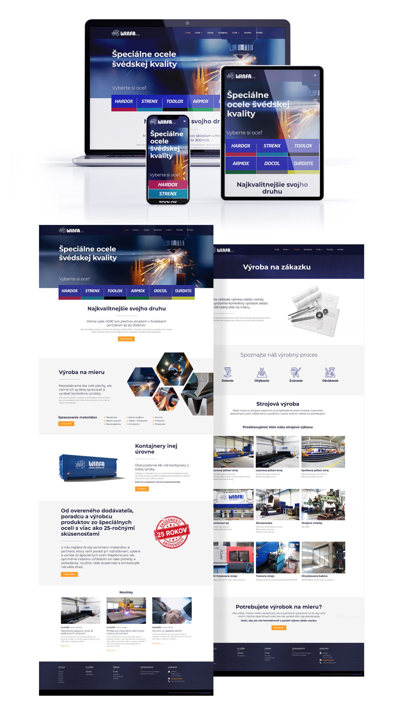 Tvorba webstránky a grafický dizajn pre Winfa