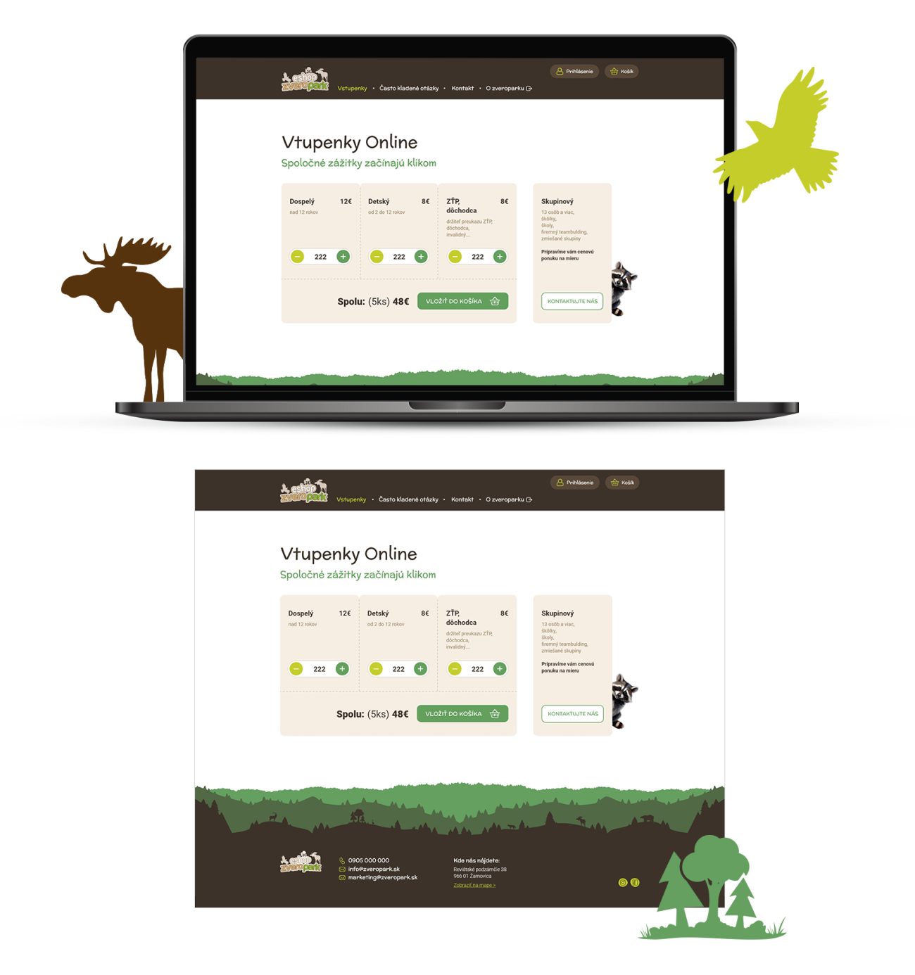 Tvorba eshopu na mieru eshop.zveropark.sk