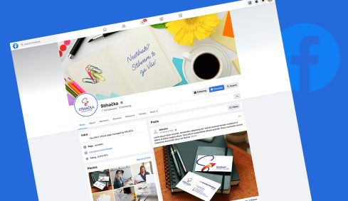 Grafický dizajn titulného obrázka Stíhačka pre Facebook