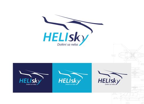 Ukážka aplikácie loga HELI Sky