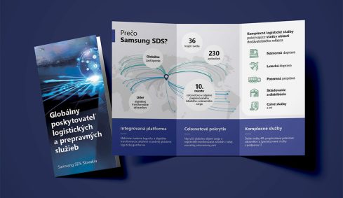 Grafický dizajn letáku pre Samsung SDS
