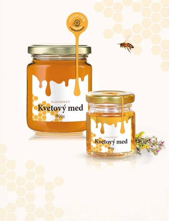 ukážka etikiet pre produkt včelý med