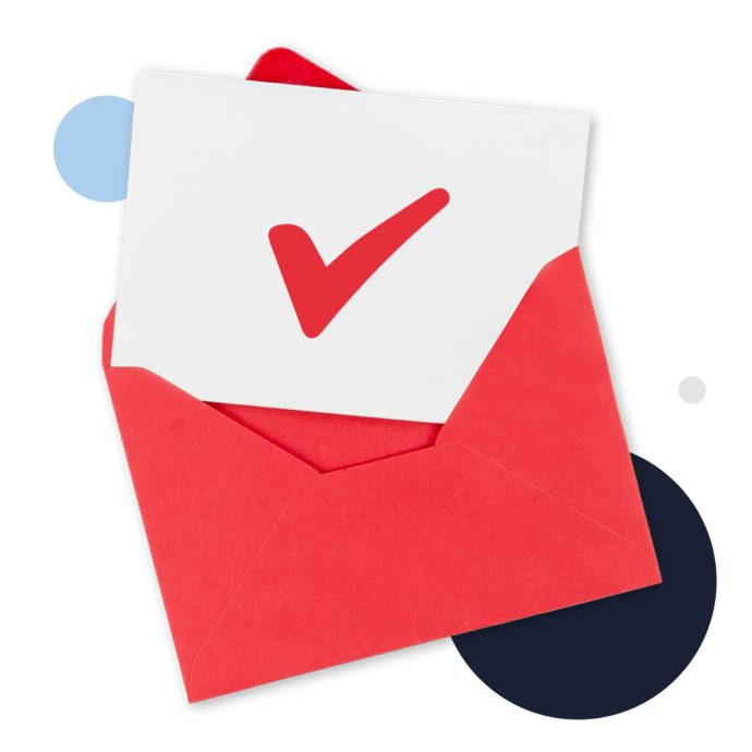 Ilustračný obrázok - Checklist potvrdenie emailu