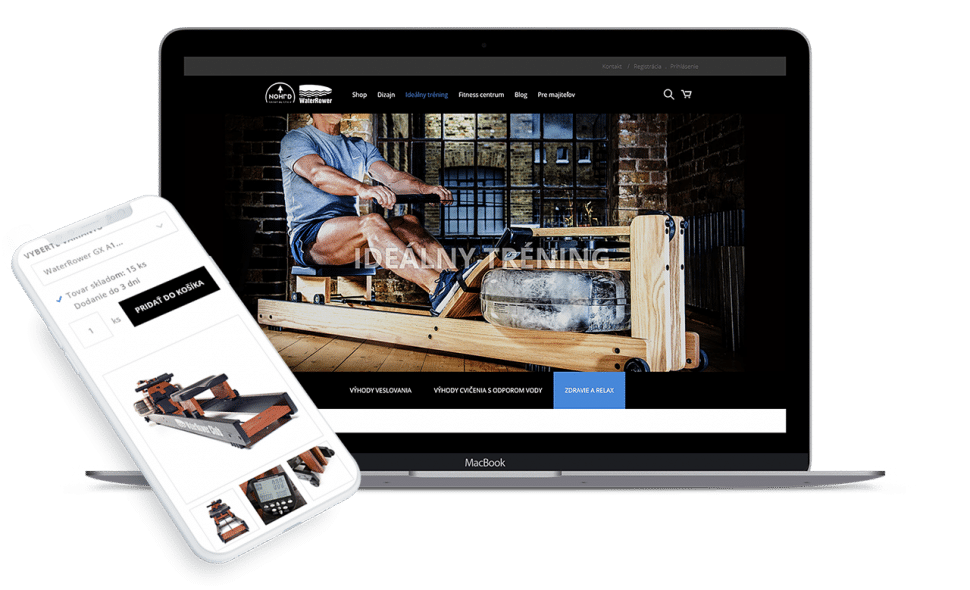 grafický dizajn, copywriting, SEO a tvorba eshopu na mieru pre WaterRower