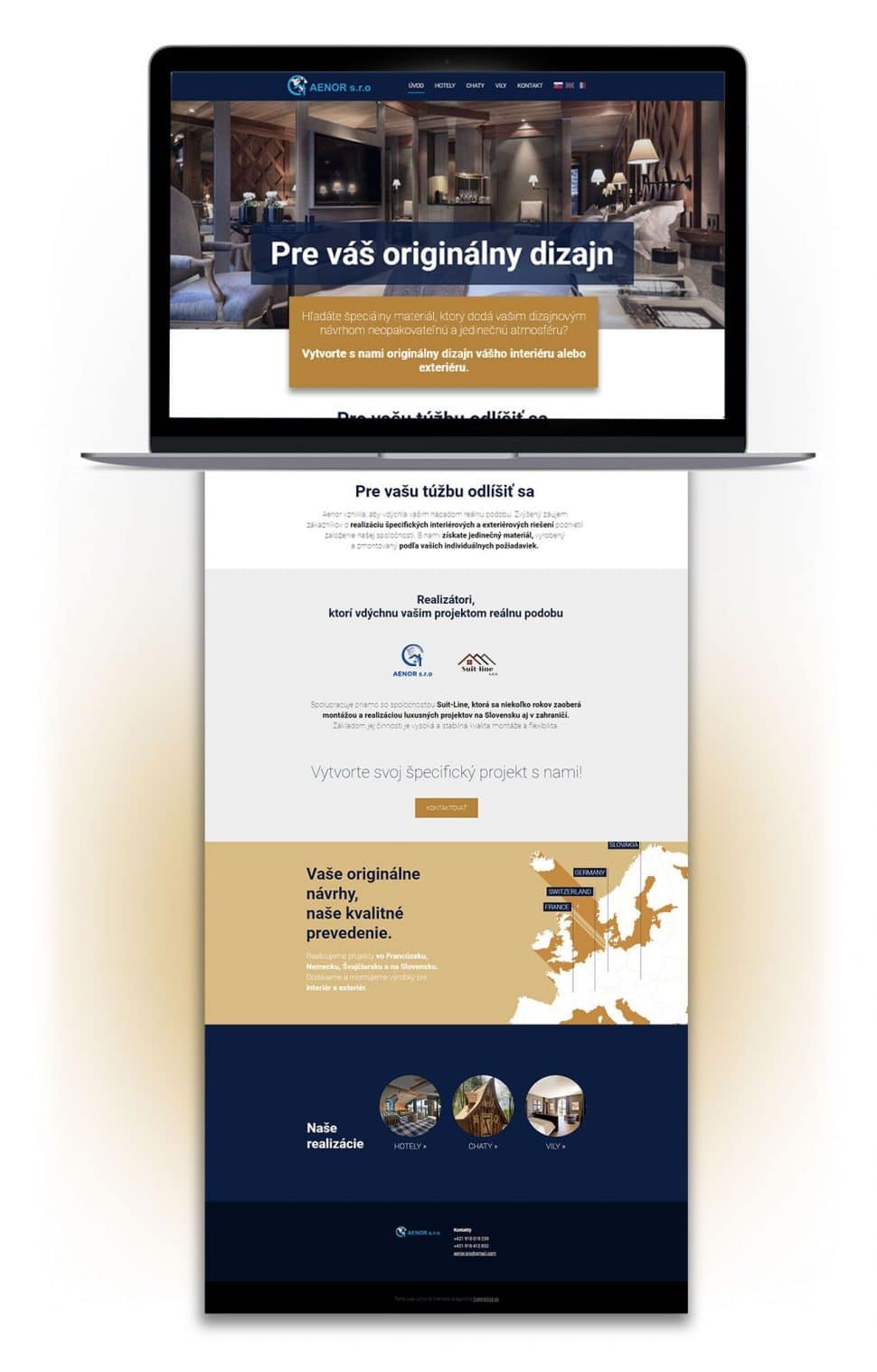 Referencia nová webstránka Aenor - magnetica.sk