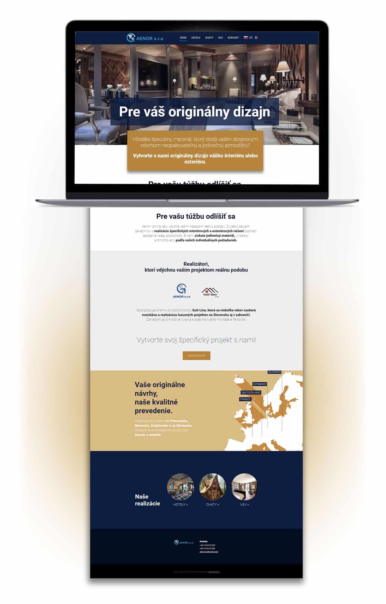 Referencia nová webstránka Aenor - magnetica.sk